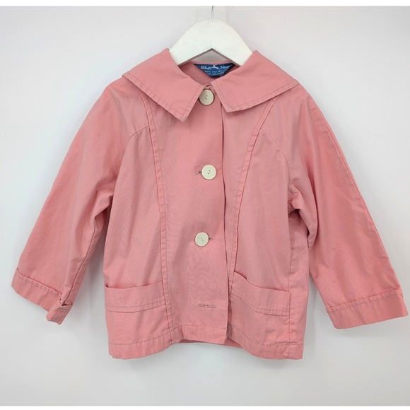 White Stag Other - Vintage 1950s White Stag Girls Pink Sailor Collar Jacket Chore Coat Size 6X